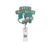 Goose Badge Reel Funny Retractable Id Holder Acrylic Badge Reel Glitter Doctor Id Badge Holder For Key Card Holder Teachers