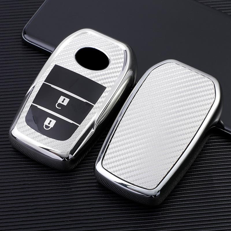 Toyota Car Key Cover for Crown, Highlander, Corolla, Hybrid, Prado, Camry - Shell Case Buckle