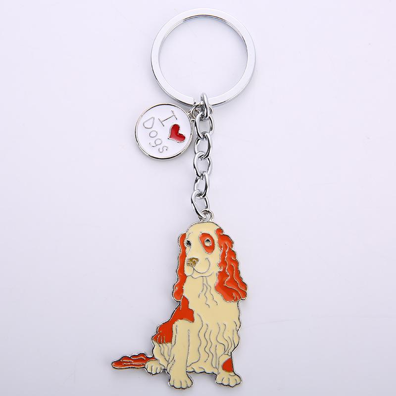 Cute Dog Keyring Gifts Fashionable Animal Charms Small Accessories Car Keyrings and Bag Charms