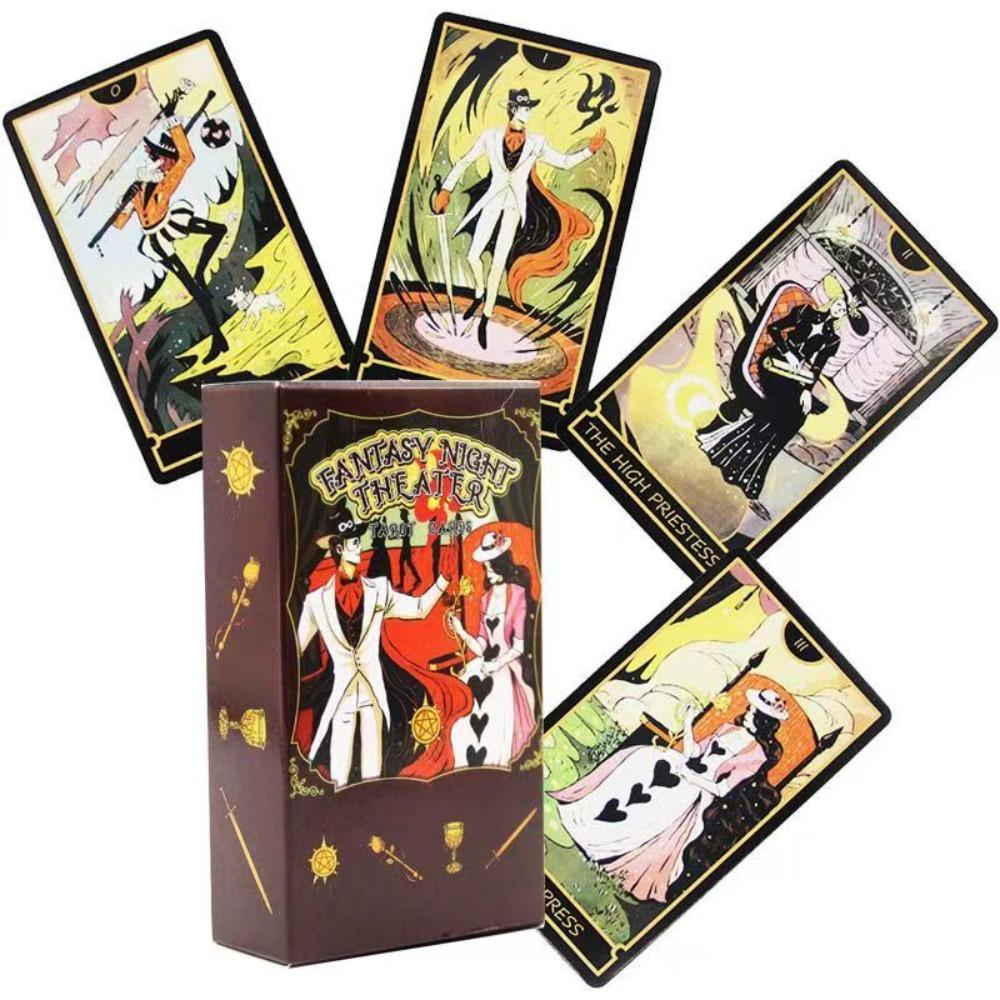 Fantasy Night Theater Tarot 78 Pcs Cartoon Tarot Cards Based on RWS 10.3*6cm