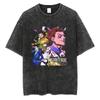 New Anime Hunter X Hunter Printed Tshirt Mens and Womens Washed Tshirt High Quality Vintage Cotton Tshirt Harajuku Top