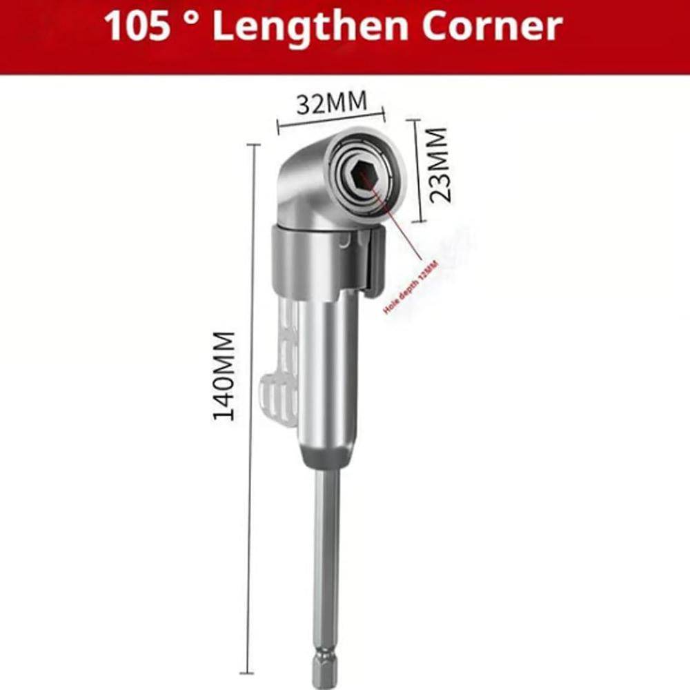 Corner Tool Screw Hub, 105 Degree Drill Attachment, Screwdriver Drill Bit Power Screwdriver Drill