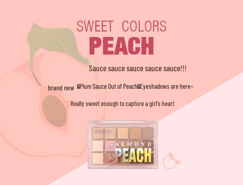 UCANBE Peach Plum 15-Color Eyeshadow Palette: Matte Rose & Pink Earth Tones