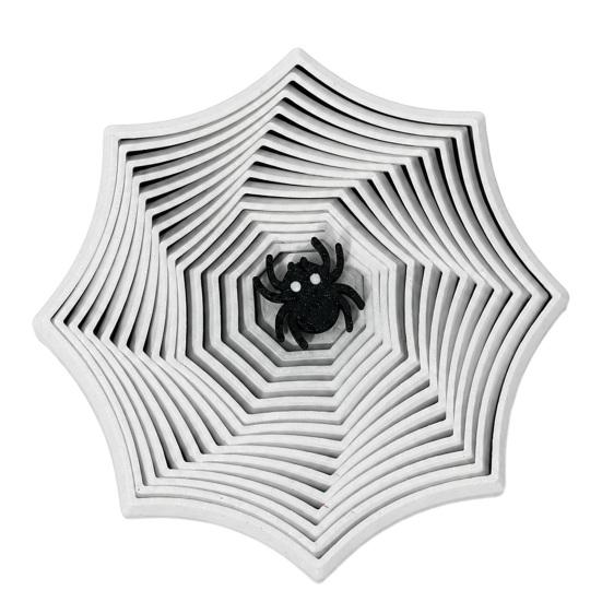 1/4Pcs 3D Printed Expanded Fidget Star, Halloween Ghost Bat Pumpkin Spider Fractal Star Toy, Stress Relief Expandable Star Sensory Desk Toy