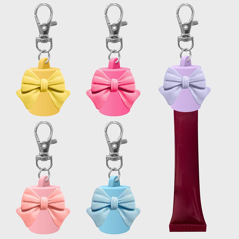 1 Stück Silikon Lipgloss Schlüsselanhänger Kappen für Frauen Reise Bequem Schönheitsprodukt Zubehör Reise Make-up Werkzeug Zubehör