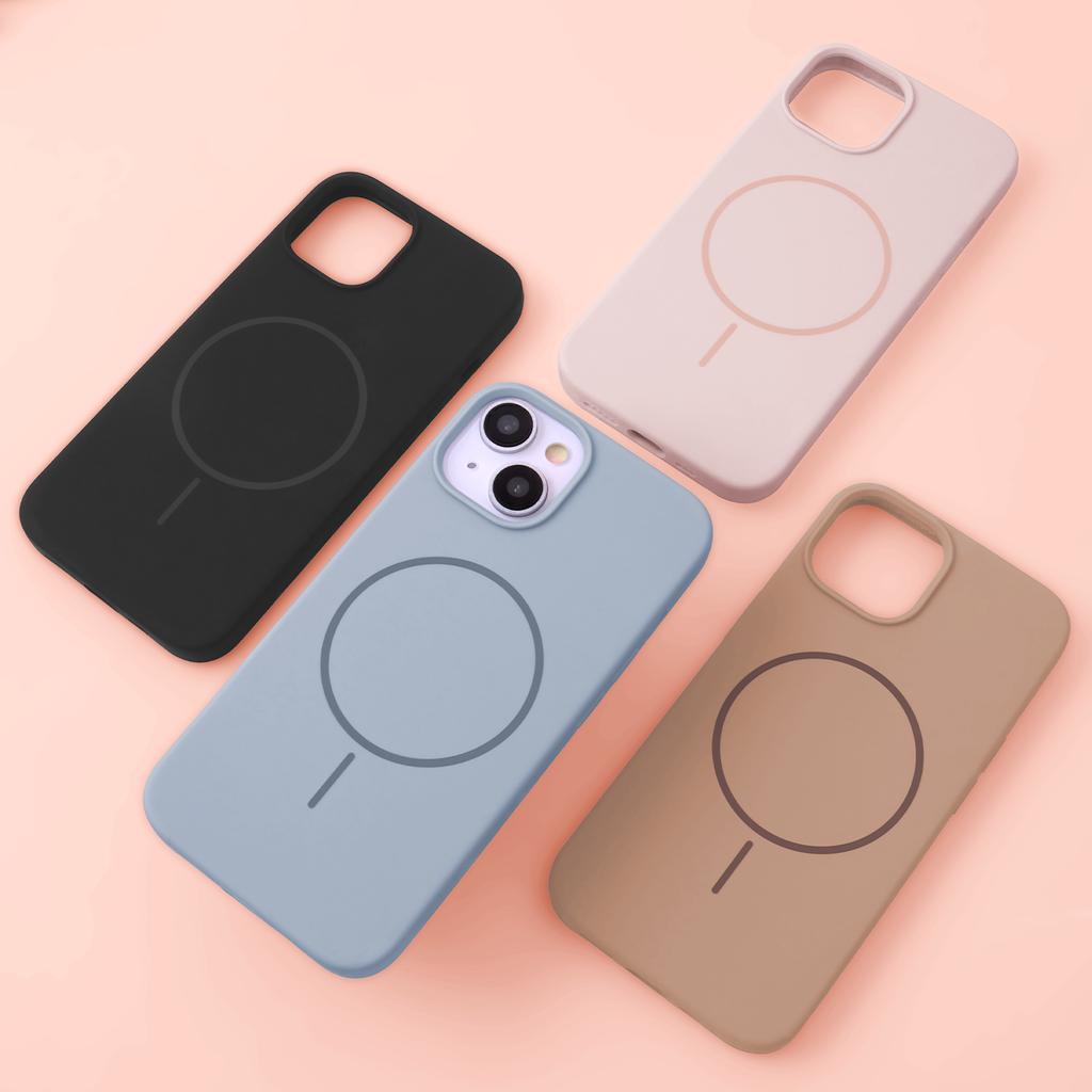 Nakładka Silicone Thin Mag Do Iphone 14 Pro 6,1" Jasnoróżowa