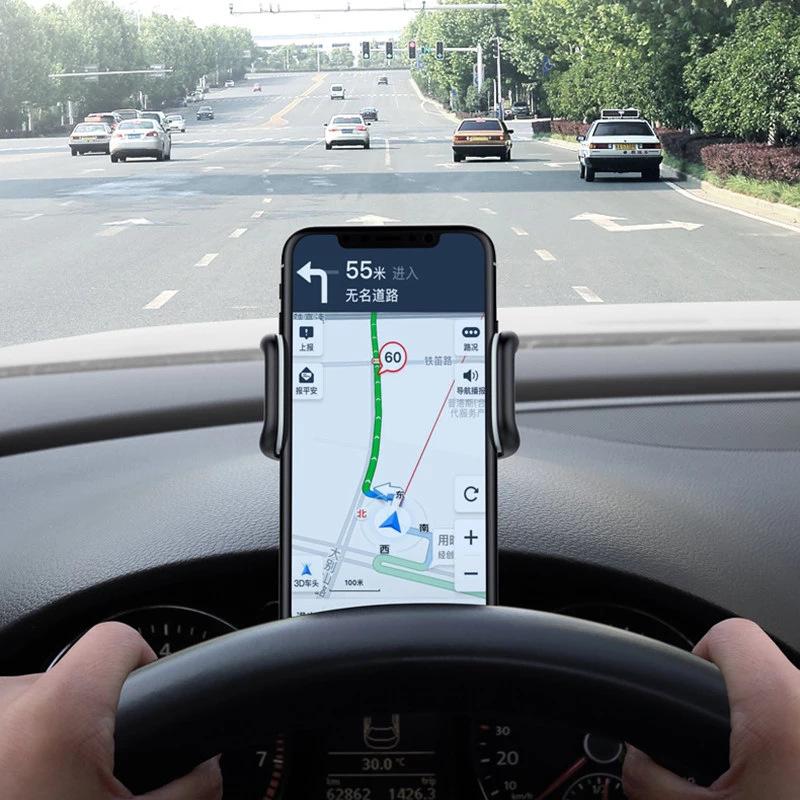 Universal 360 Rotatable Car Phone Holder Dashboard Stand Auto Grip Bracket GPS Navigation Phone Holder For iPhone Huawei Realme 5