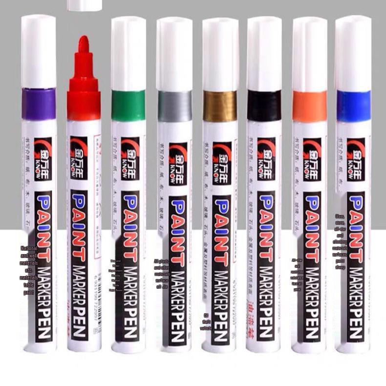 Jin Wannian Oil-Based Waterproof Touch-Up & Marking Pen for Metals
