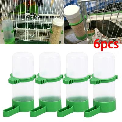 6Pc Bird Water Drinker Feeder Automatic Drinking Fountain Pet Drinking Cup Bowls