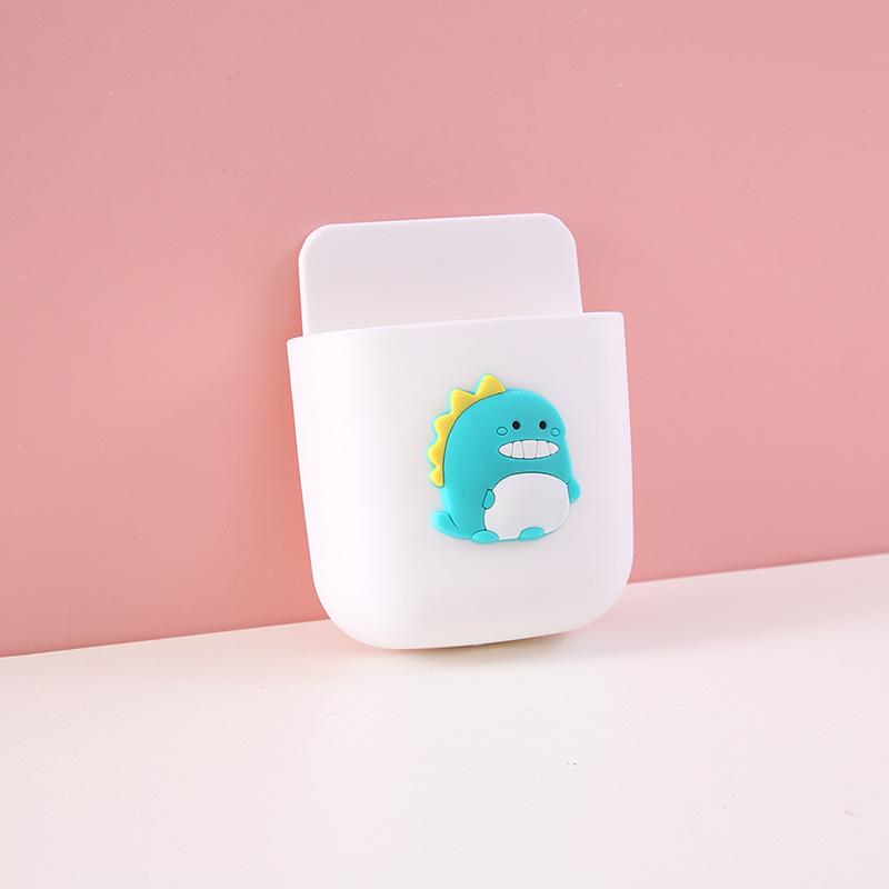 Cartoon Wall-mounted Storage Box Mobile Phone Charging Box Remote Storage Box Bedside Hanger Decoration Wall Holder Organization