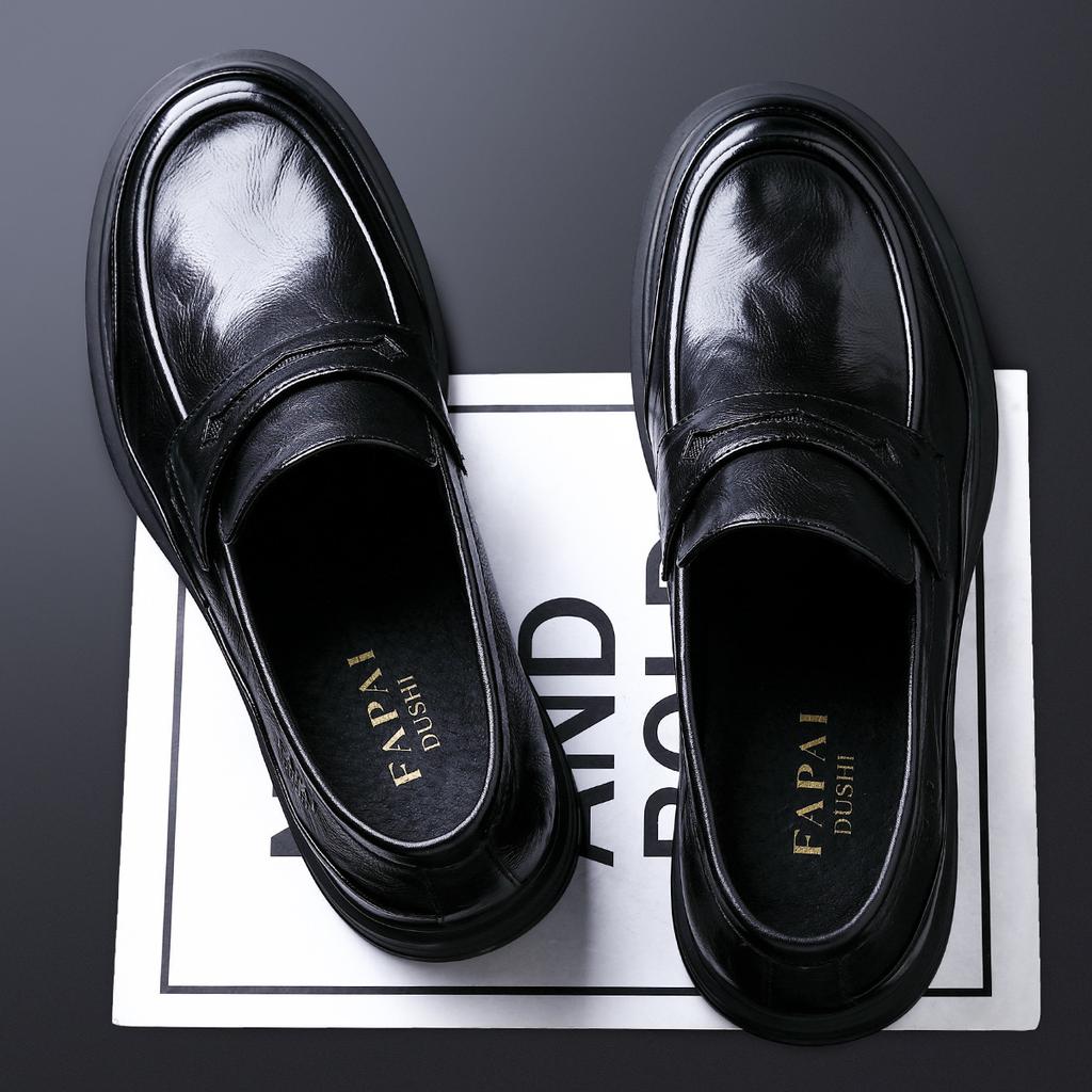 2025 buty męskie biznesowe i codzienne mokasyny jednoprzewodowe skóra bydlęca pierwszej jakości trend wszechstronne męskie skórzane buty wysokiej jakości nowe