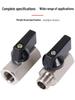 Pneumatic Trachea Valve Connector Set with Mini Ball Valve for Air Compressors