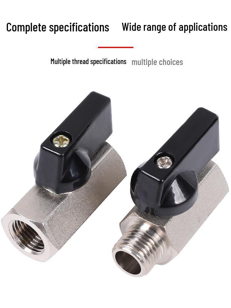 Pneumatic Trachea Valve Connector Set with Mini Ball Valve for Air Compressors