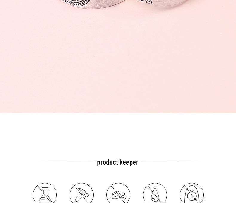 Double Happiness Sterling Silver Couple Rings - Chinese Style Valentine's Day Gift