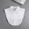 Women Embroidery Lace Detachable Lapel Fake Collar Shirt White Ruffles False Collar Woman Removable False Blouse Nep Kraagie