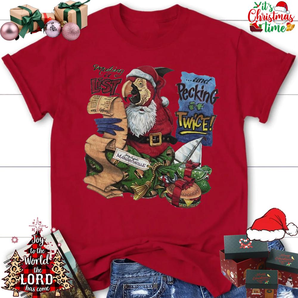 Margaritaville Jimmy Buffett Christmas Short Sleevee Classic SHIRT Unisex GO1030 Unisex T-Shirt XL