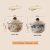 Chinese Retro Ceramic Single-Serve Stew and Soup Pot with Lid
