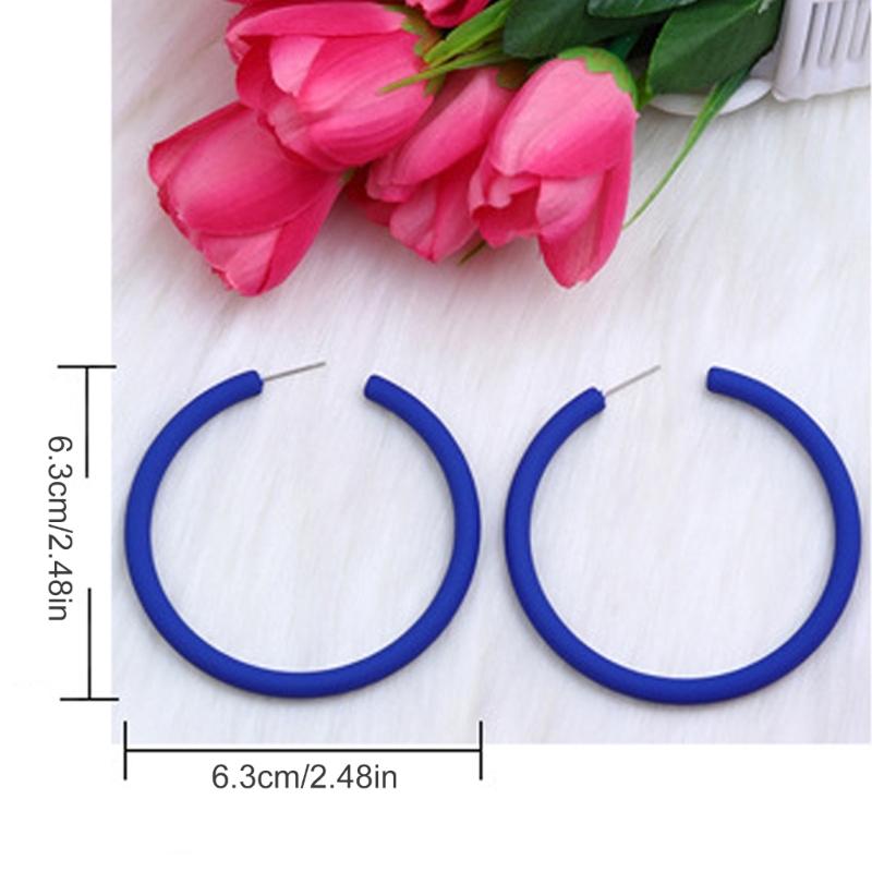 Stylish Circle Hoop Earrings Dangle Earrings Comfortable Ear Jewelry Acrylic Texture Suitable for Daily and Party Wear