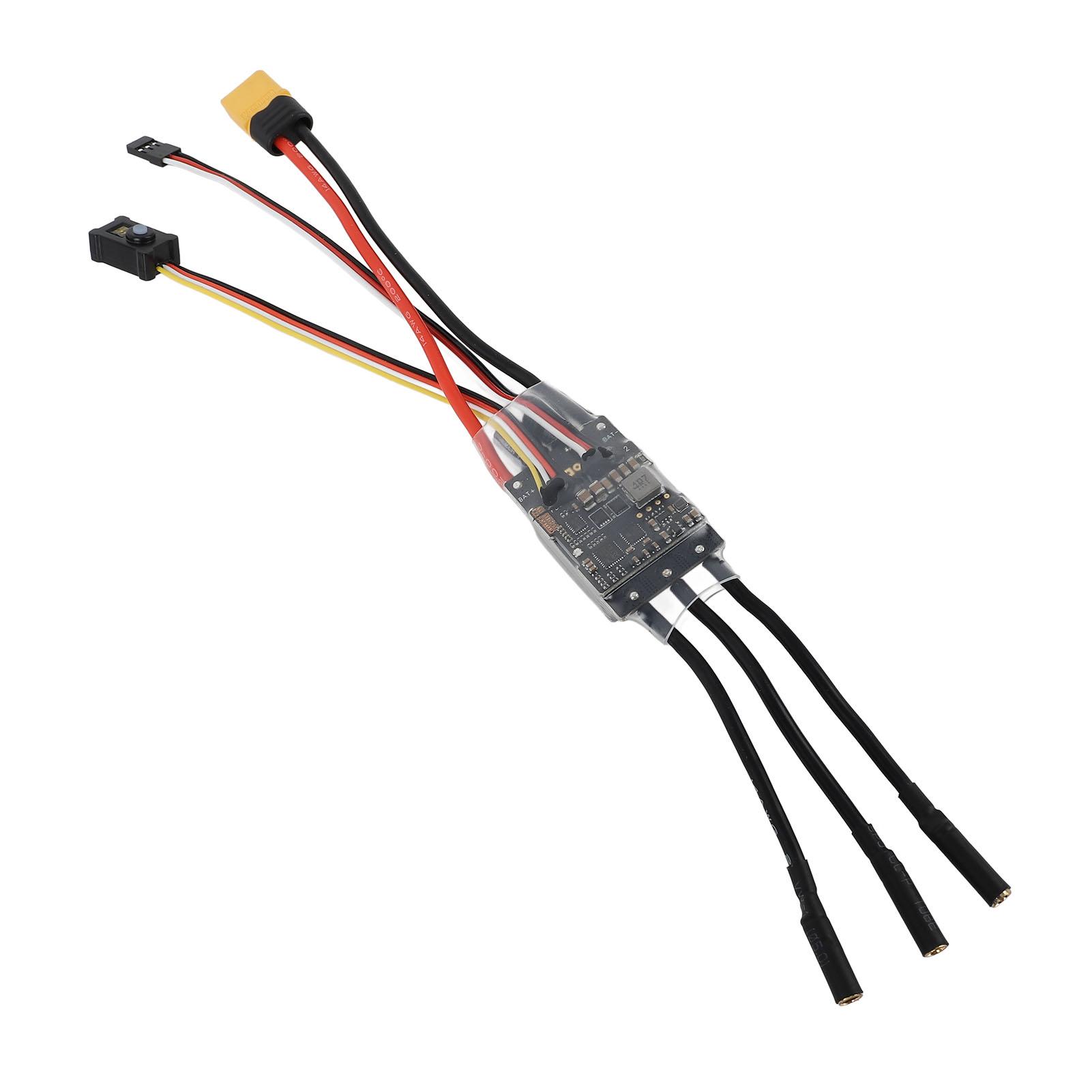 

Brushless ESC 5.28.2V Adjustable BEC Output 26S Battery Support Electric Motor Speed Controller for 1/8 1/10 RC Car