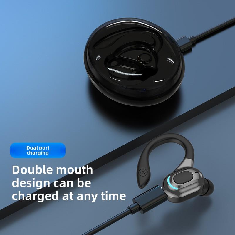 Căști Bluetooth cu cârlig de ureche, Putere mare, Wireless, Autonomie ultra-lungă, Sport, Anulare zgomot