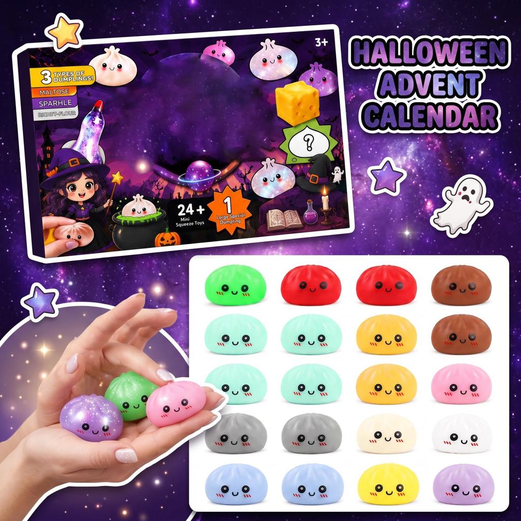 Halloween Countdown Calendar Days with 3D Toys
