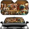 Funny Robot Driving Sun Visor Car Windshield Sun Shade UV Protection Heat Insulation Cover Universal  Sun Protector