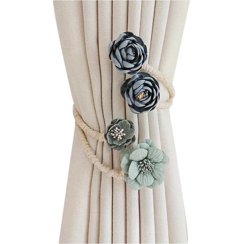 INS Flower Shape Curtain Strap Kids Room Curtain Straps Decorative Buckle Clip Curtain Holders Accessories Home Decoration