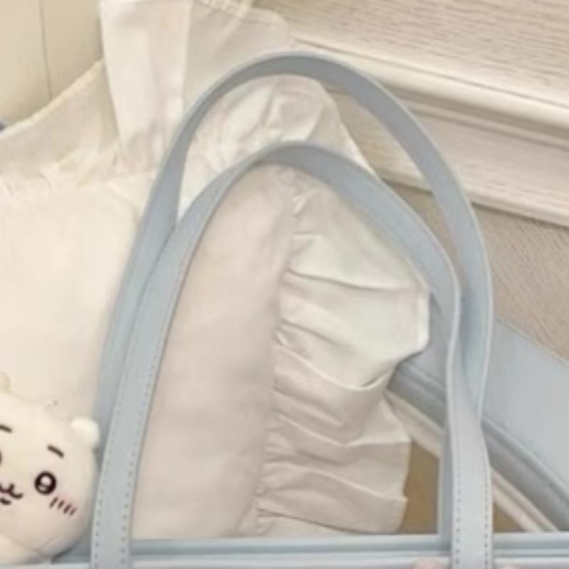 Women's Commuting Large Capacity Shoulder Bag Fashion PU Leather Tote Bags Cute Printed Cartoon Handbags Students Schoolbags