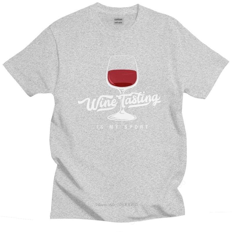 Weinprobe ist mein Sport T-Shirt Herren Vorgeschrumpfte Baumwolle T-Shirts T-Shirt Kurzarm Urbanes T-Shirt Geschenk