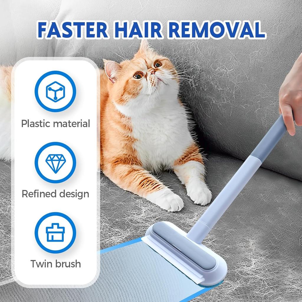 Upgrade Pet Hair Remover  4 in 1 Long Handle Cat and Dog Hair Removal Brush Washable Lint Brush for Furniture Couch Carpet Clothes