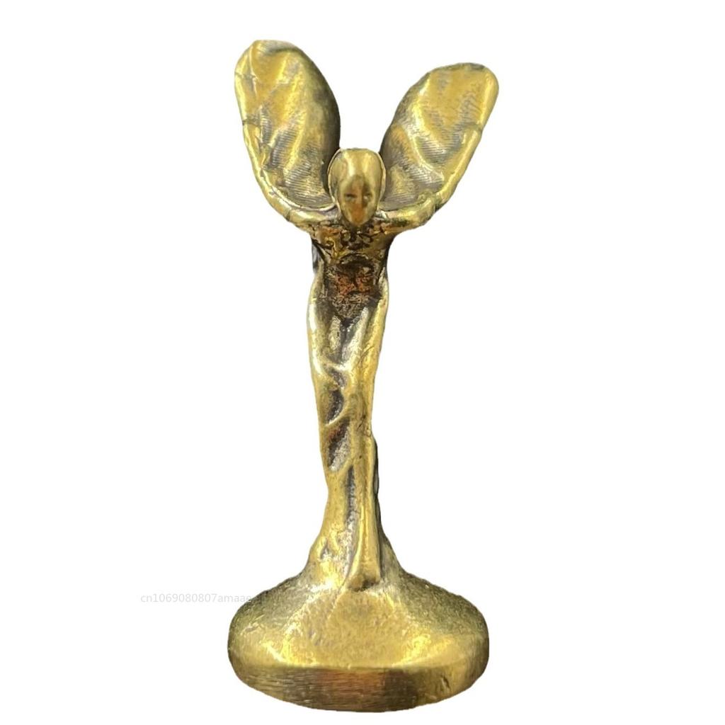 Handmade Bronze Trophy Awards Desktop Decor Retro Ornaments Small Bronze Figurine Statue Craft Souvenirs Little Golden Man Cup