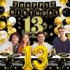 145 Pcs 13th Birthday Party Supplies Set for 24 Guests Official Teenager 13th Party Decorations Kit Plates Backdrop Tablecloth Balloons Banner for