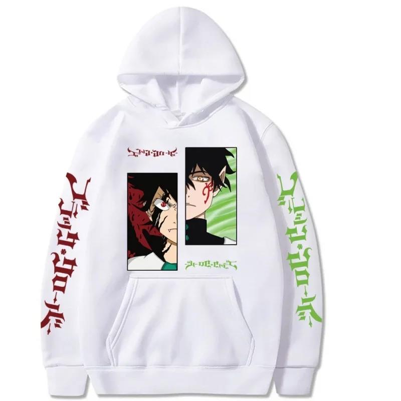 Japan Asta Anime Graphic Printed Hoodies Vintage Oversized Hooded Sweatshirt Long Sleeves Soft Cotton Hoodie Men Women Clothes