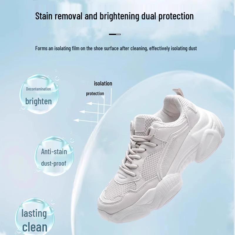 White Shoe Cleaner & Whitening Paste with Brush for Stain, Scratch, and Yellowing Removal
