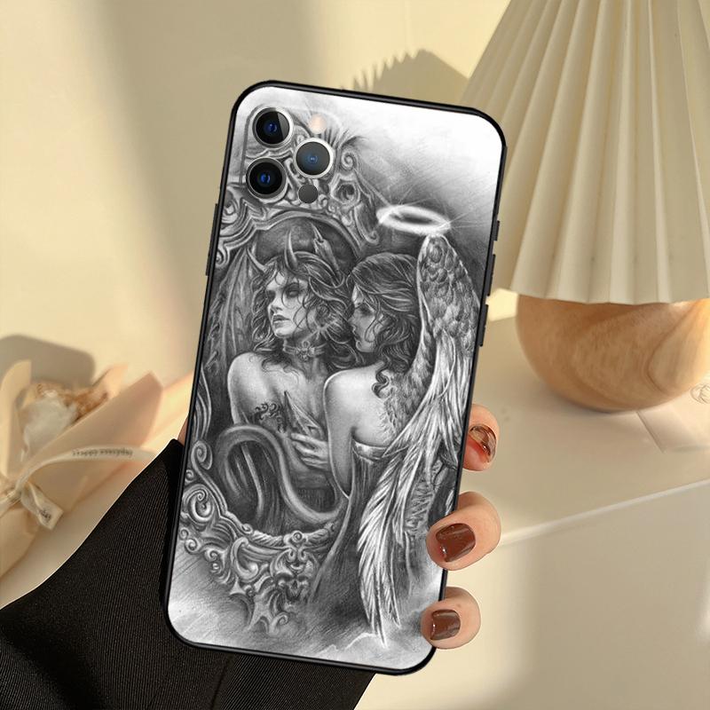 Devil Woman Phone Case For iPhone 16 14 13 12 11 15 17 Pro Max 13 mini 15 16 Plus 16e 17 Air Cover Funda