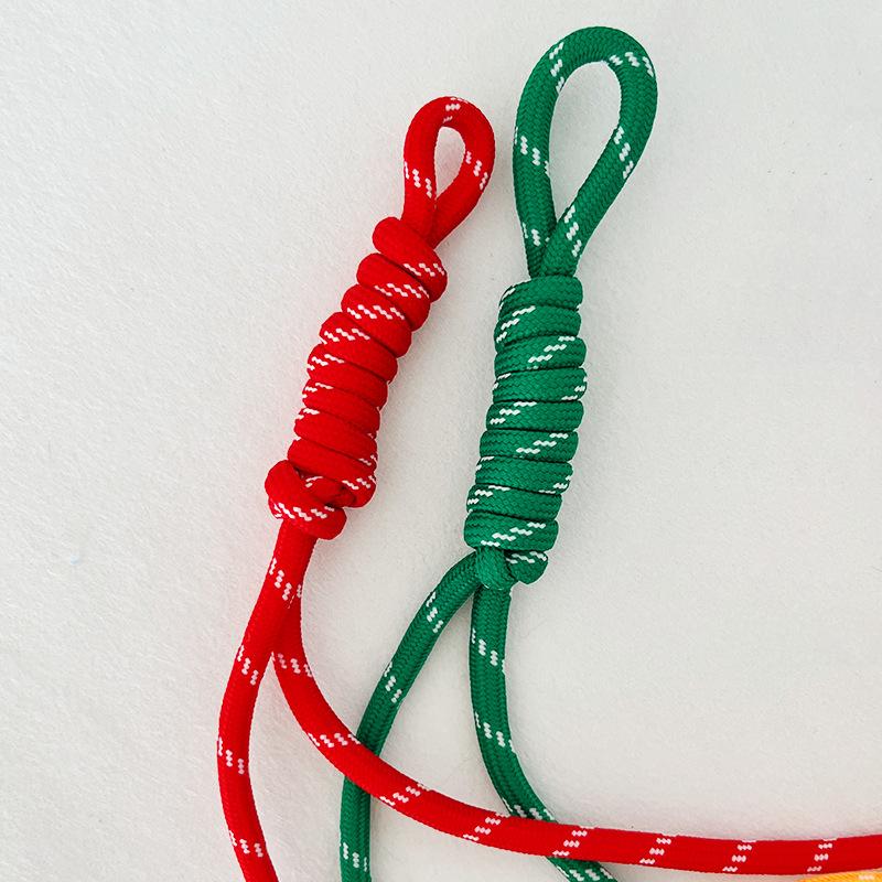 Colorful Braided Lanyard Metal Anti-Lost Knot Nylon Rope Keyring Charm Cord for Car Keychain Backpack Pendant Bag Accessories
