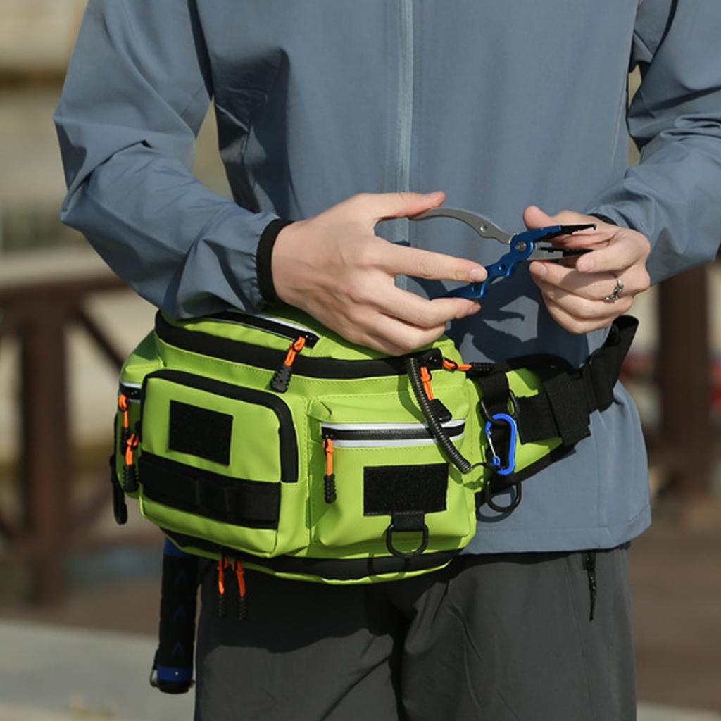 Fishing Waist Bag Expandable Waterproofing Multi Functional Sling Tackle Bag for Men Cycling Fishing