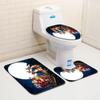 Christmas Bathroom Floor Mat Toilet Three-Piece Set