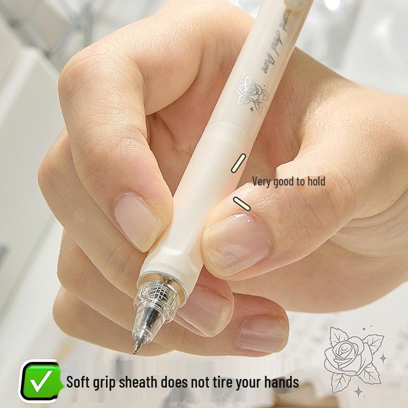 Kaba Bear White Mist Rose 6326 Neutral Pen (0.5mm) - Pack of 4 High-Value Student Press Pens