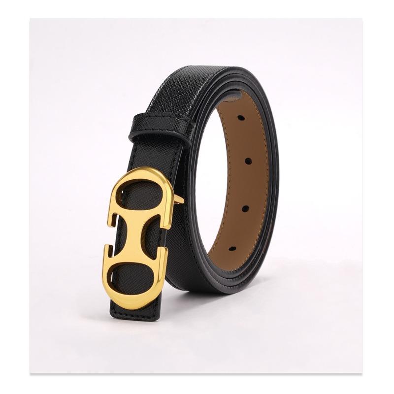 New Women's Genuine Leather Belt Double-sided Simple Belt Fashionable Versatile Trendy Pure Cowhide Girls' Belt