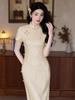 Bei Zhi Yun Yellow Retro Short-Sleeved Qipao - 2025 Spring/Summer Collection