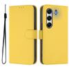 For TECNO Camon 40 Pro 4G Case Solid Color Wallet Leather Phone Cover with Strap