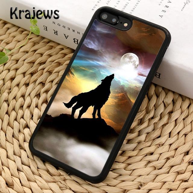 Krajews Vytí vlka pod měsícem vzor Pouzdro na telefon Pro iPhone 14 6s 7 8 plus X XR XS 11 12 13 pro max Samsung S21 S22ultra