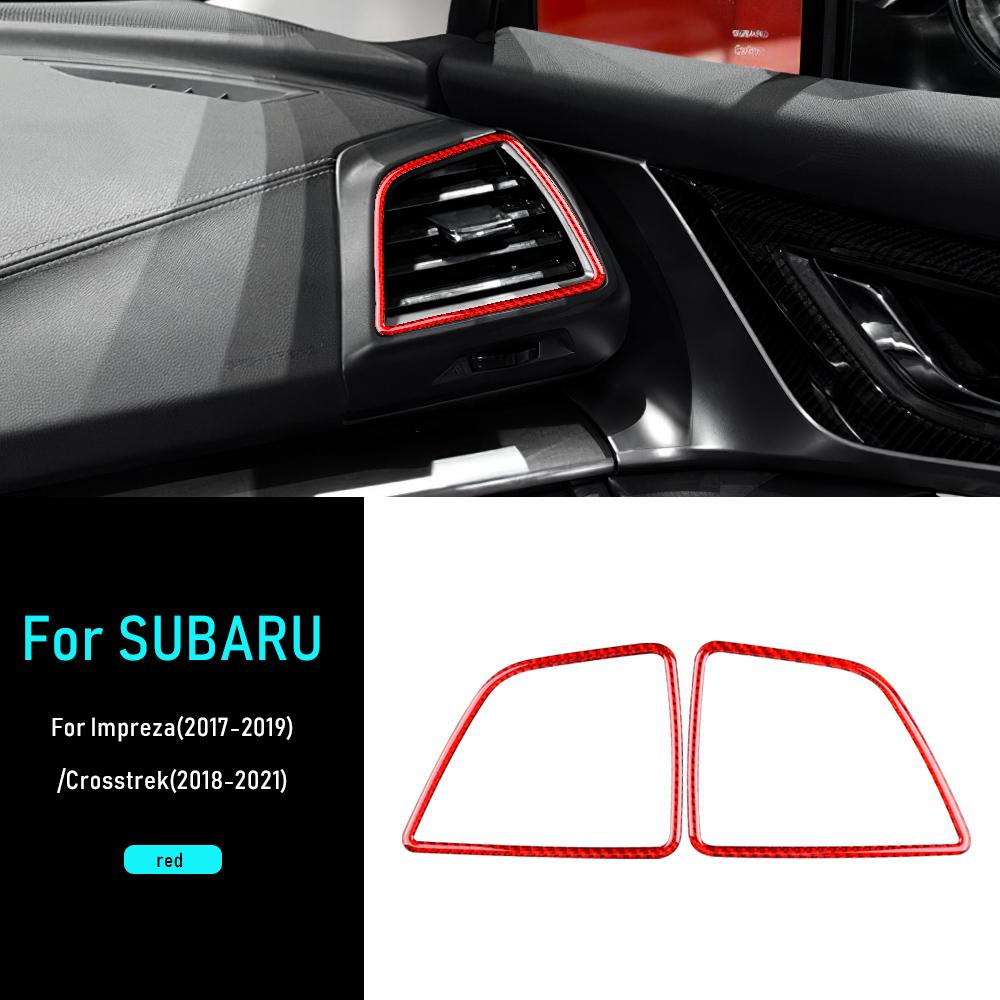 

For Subaru Crosstrek 2018-2025 Impreza 2017 2018 2019 2020 2025 2025 2025 Soft Carbon Fiber Sticker Dashboard Side Air Outlet