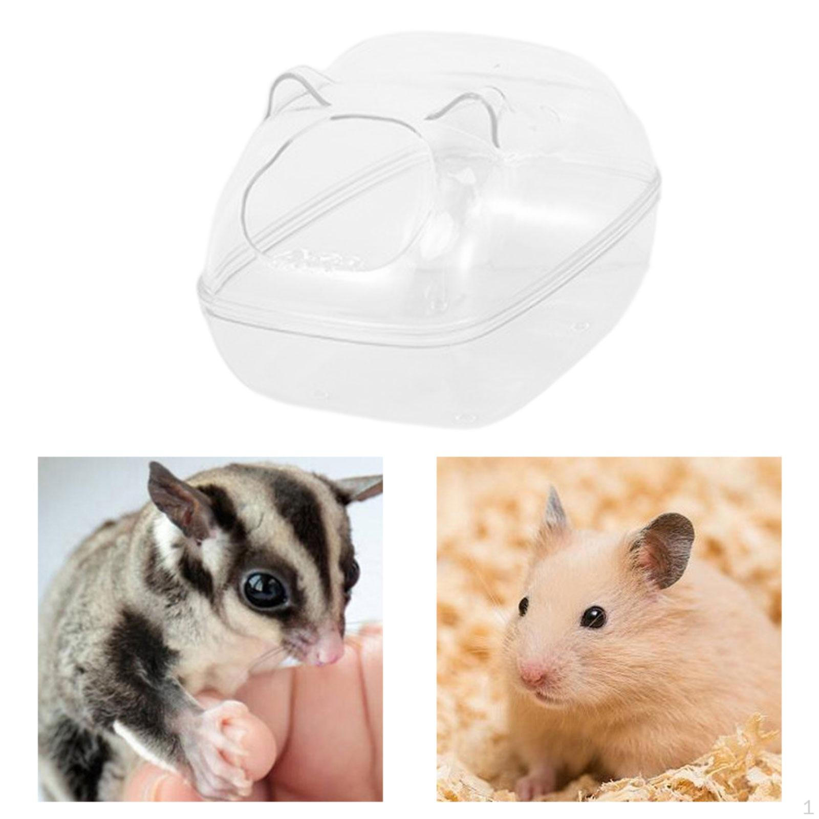 Crystal Clear Hamster Sand Bath Tub for Small Pets Rectangle L