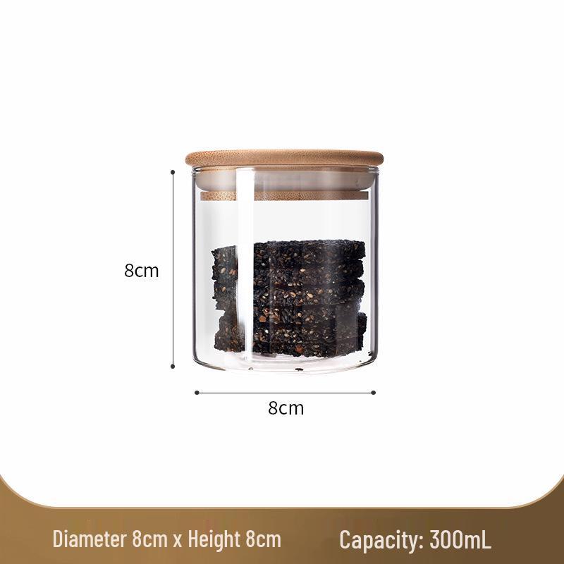 Transparent Sealed Glass Jar for Grains, Cereals, Dried Fruits, Tangerine Peel, and Tea.