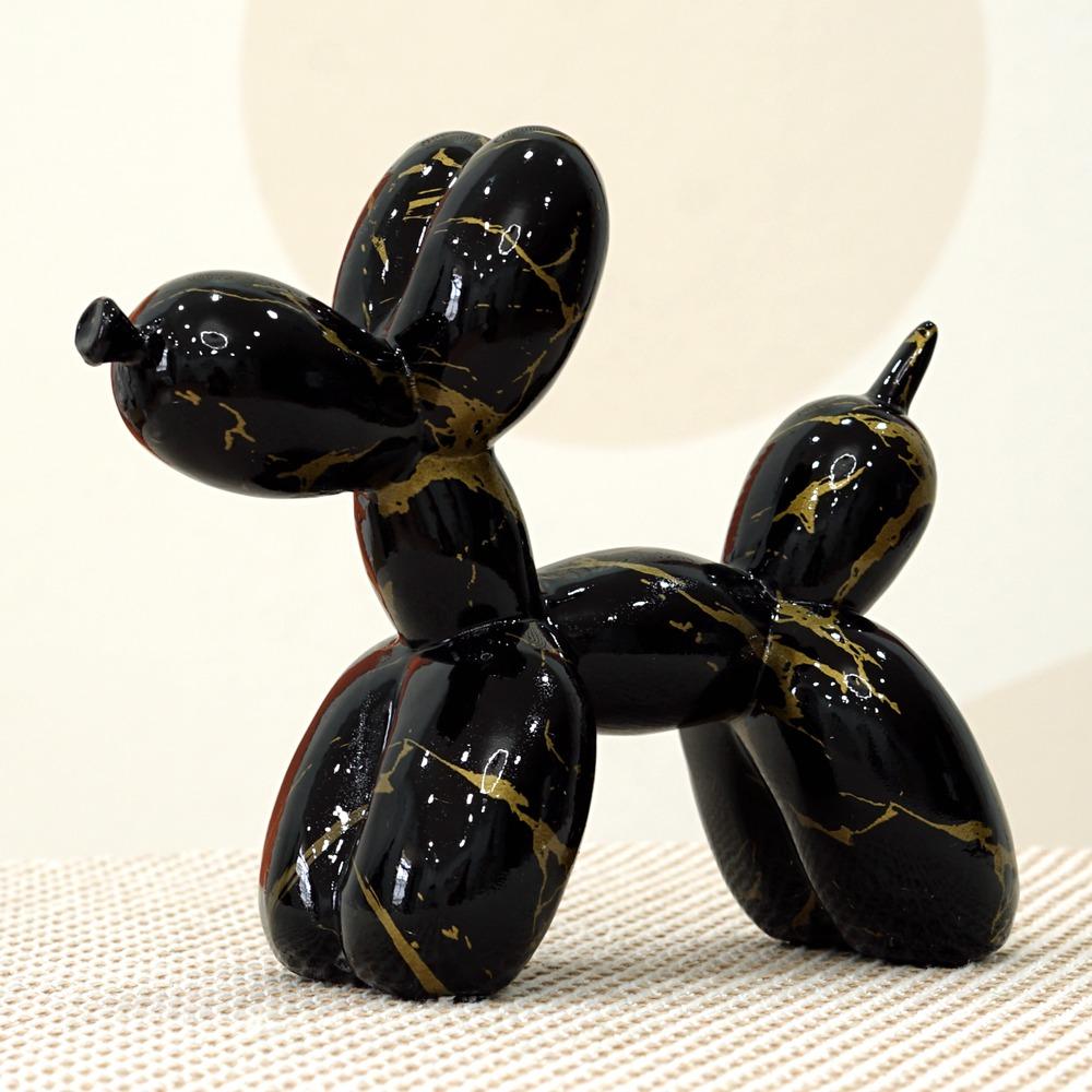 Vilead Scultura Cane Palloncino Graffiti Figure Cane Bianco Nero Decorazione Moderna Stanza Rosa Camera da Letto Tavolo Soggiorno Bagno