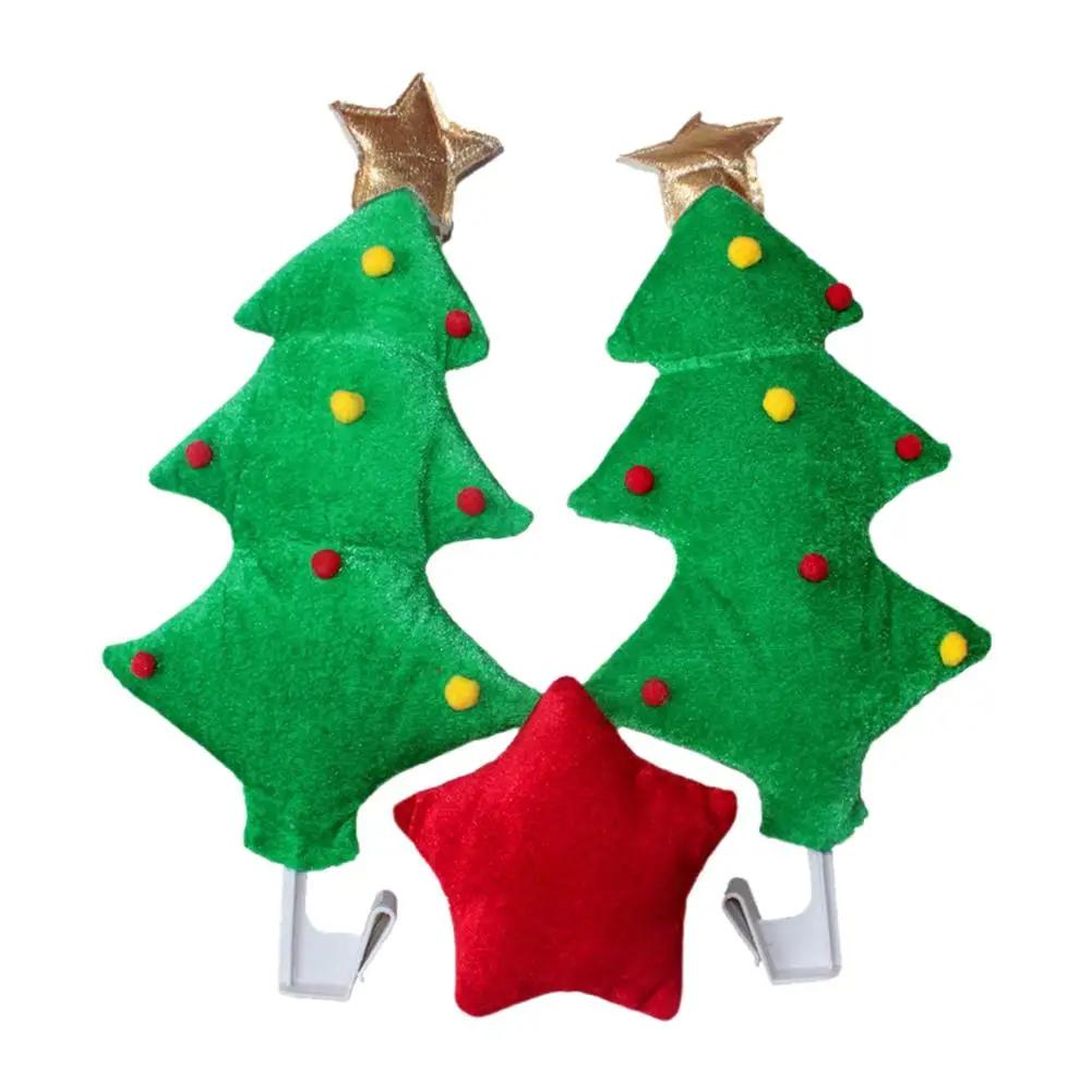 

Рождественский декор для автомобиля, праздничные автомобильные аксессуары, комплект для украшения носа и рогов лося, рождественская елка, оленьи рога для автомобиля Tru K4P9