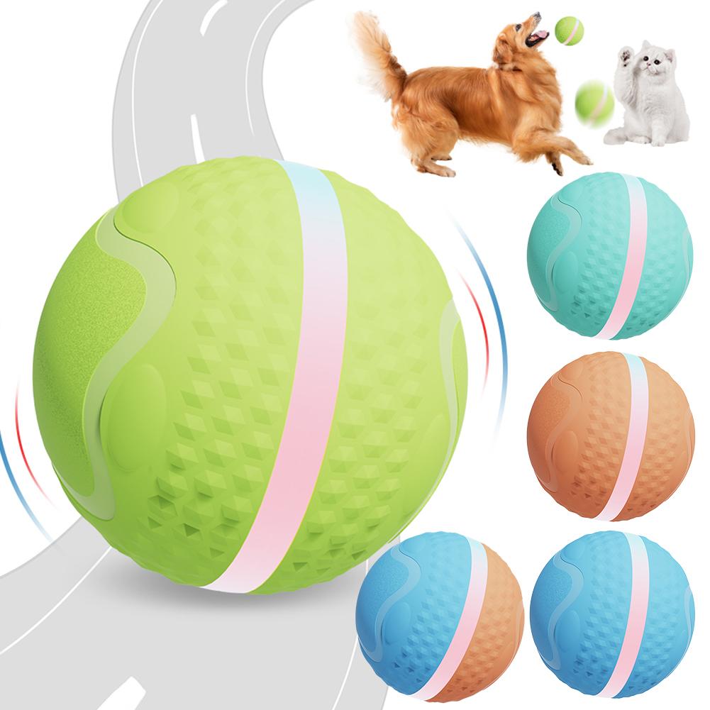 Active Rolling Ball USB Rechargeable Interactive Dog Ball with 2 Modes Smart Electric Ball Toy for Puppy/Small/Medium/Large Dogs