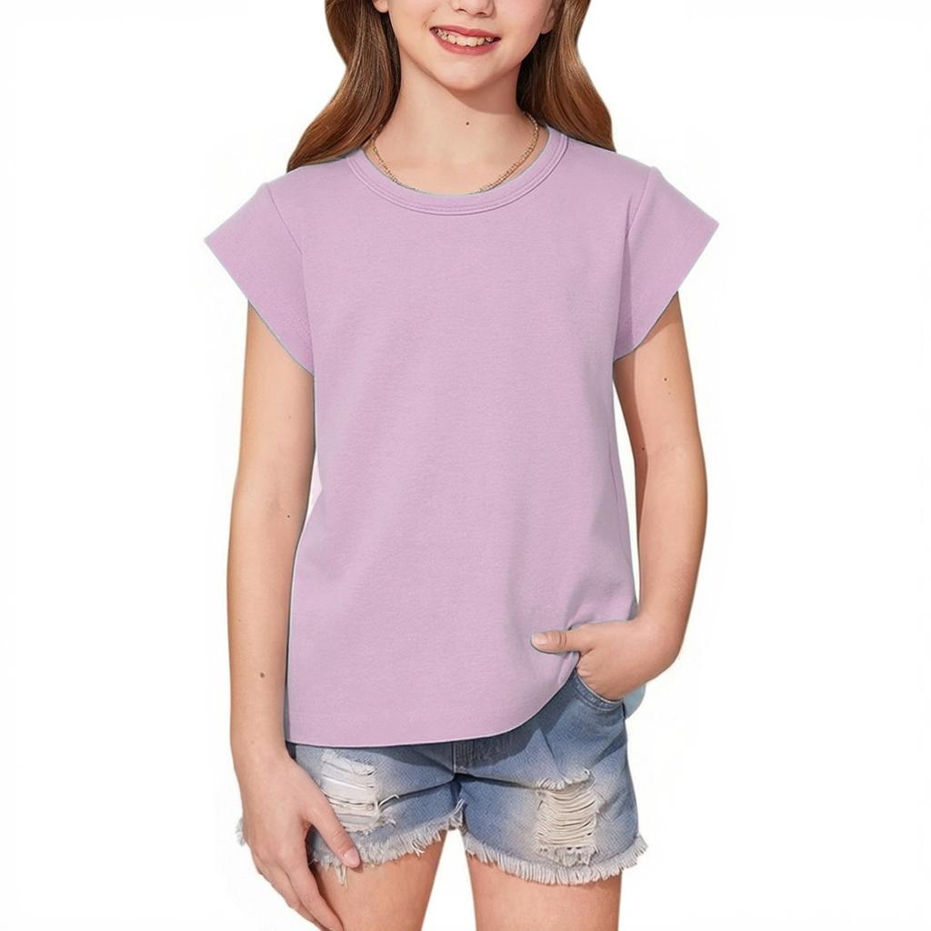 Children's Casual Short-sleeved Printed Round Neck Fashionable T-shirt Top